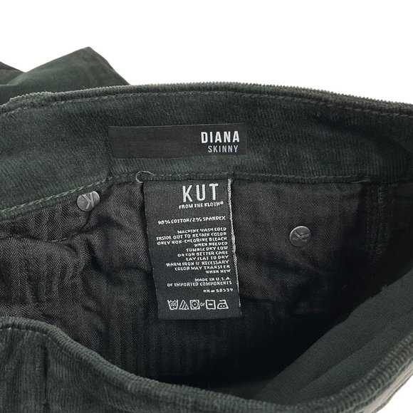 Kut From the Kloth Jeans Women's Size 14 Green Diana Skinny Mid-Rise Denim Nwt - Picture 5 of 13